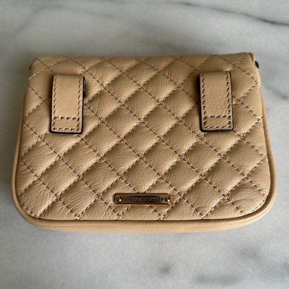 REBECCA MINKOFF • Quilted Belt Bag New with Tags NWT Minibag Neutral Luxe Purse - Picture 7 of 9